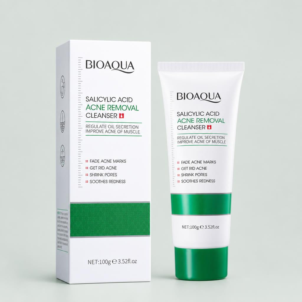 BIOAQUA limpiador facial acido salicilico - con su caja